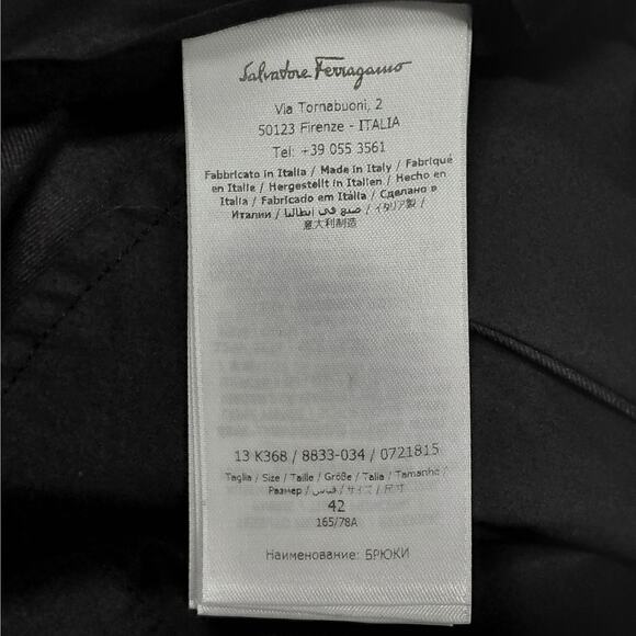 Salvatore Ferragamo Men Pants IT 42 US 32 Wool Silk Brown Dress Trouser Italy - Picture 8 of 12